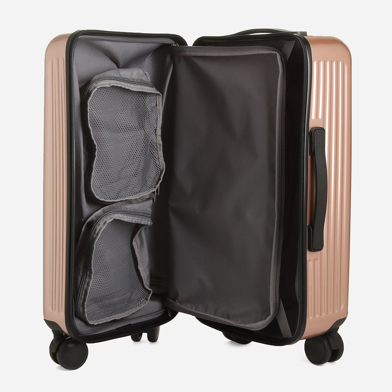 Travel Basic Faxon 20-Inch Hard Case Luggage in Rose Gold