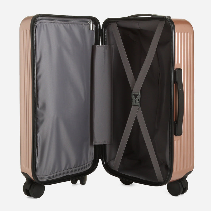 Travel Basic Faxon 20-Inch Hard Case Luggage in Rose Gold