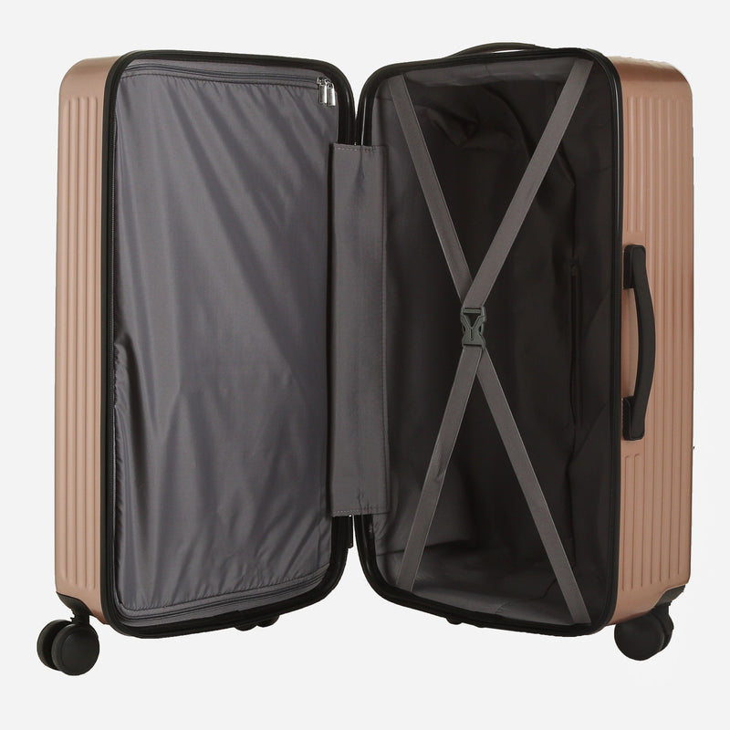 Travel Basic Faxon 24-Inch Hard Case Luggage in Rose Gold