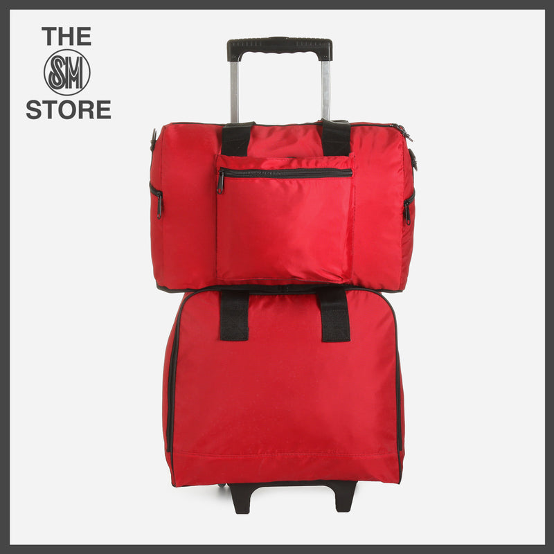 Travel Basic WDB 2-in-1 Wheeled Duffel Bag in Red