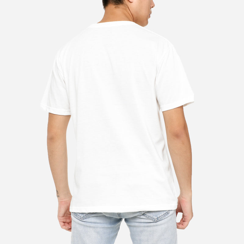 MENSTSCLRG/WHITE/S/NODIM KAMISA BY KULTURA MENS EMBROIDERED TEE