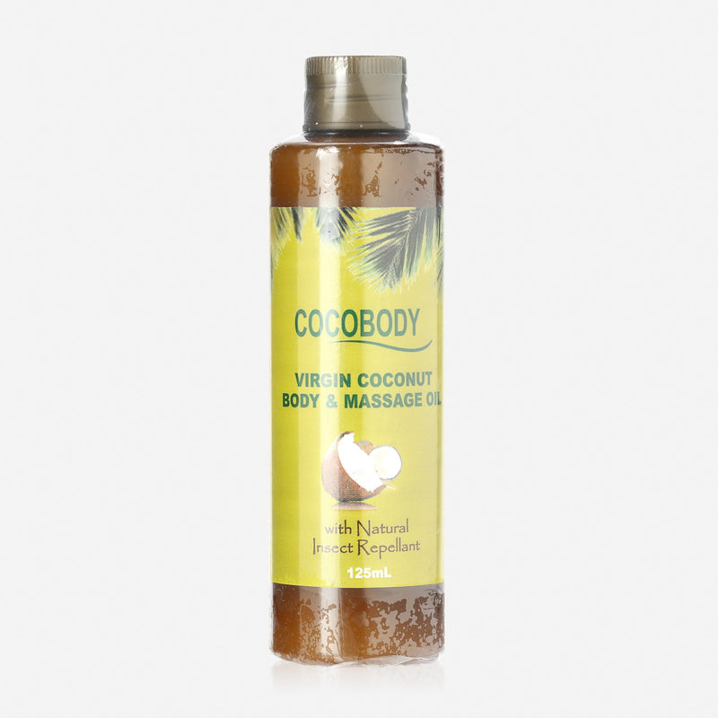 Cocobody Virgin Coconut Body and Massage Oil with Natural Insect Repellent 125ml