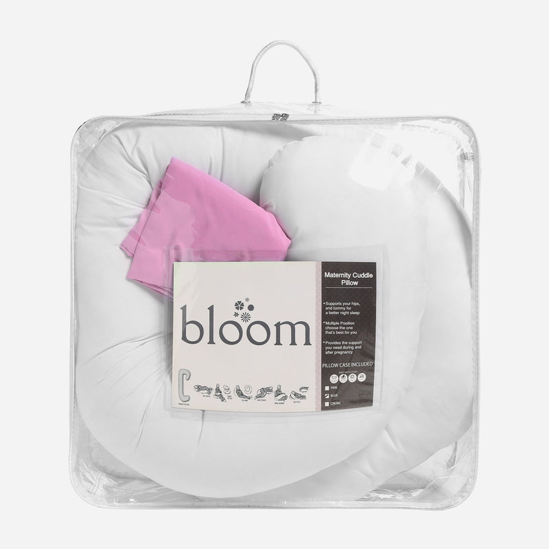 Bloom Maternity Cuddle Pillow with Case _ Pink