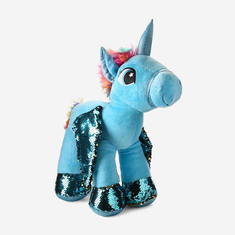 Toy Kingdom Unicorn Plush Toy with Wings 19in. _ Blue