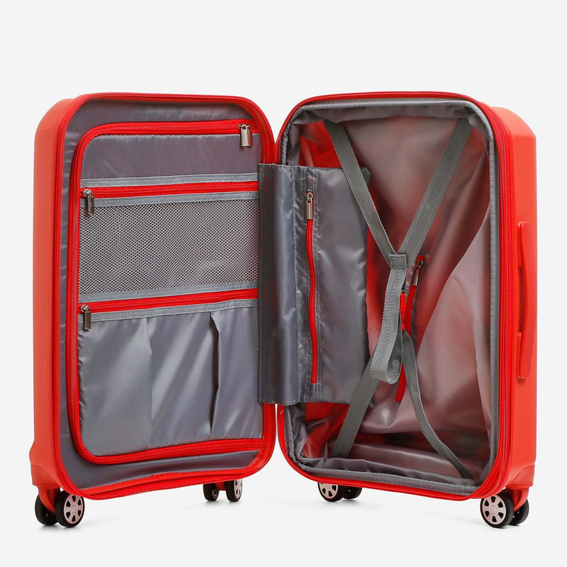 Travel Basic Bryna 20-Inch Hard Case Luggage in Red