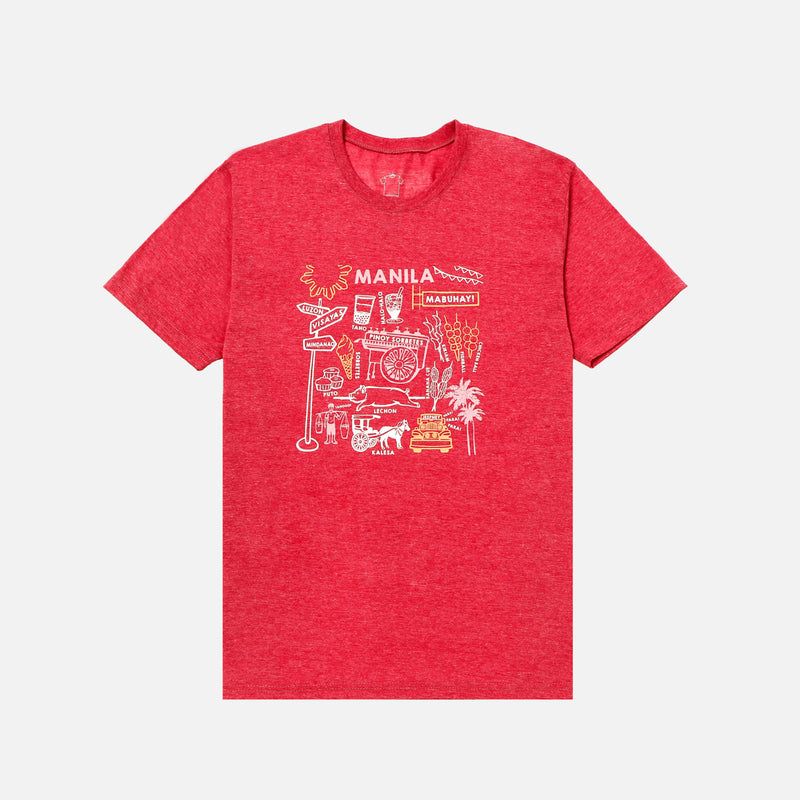 MENSCLRTSM/RED/S/NODIM KAMISA BY KULTURA MENS GRAPHIC TEE