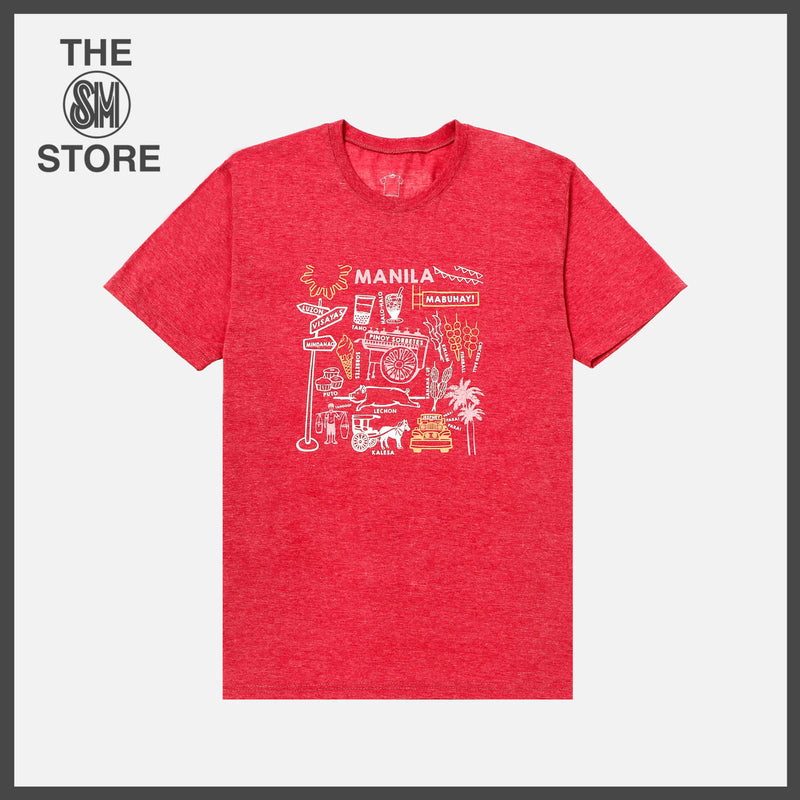 MENSCLRTSM/RED/S/NODIM KAMISA BY KULTURA MENS GRAPHIC TEE