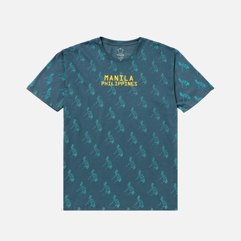 MENSCLRTSA/AQUAB/M/NODIM KAMISA BY KULTURA MENS GRAPHIC MAP TEE