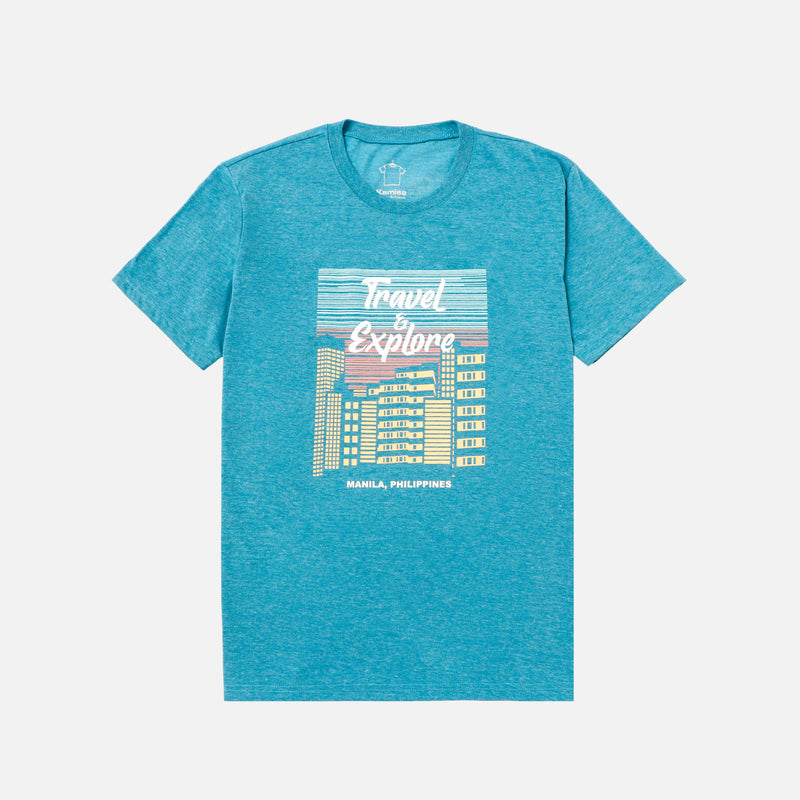 MENSCLRTSL/BLUE/L/NODIM KAMISA BY KULTURA MENS GRAPHIC TEE