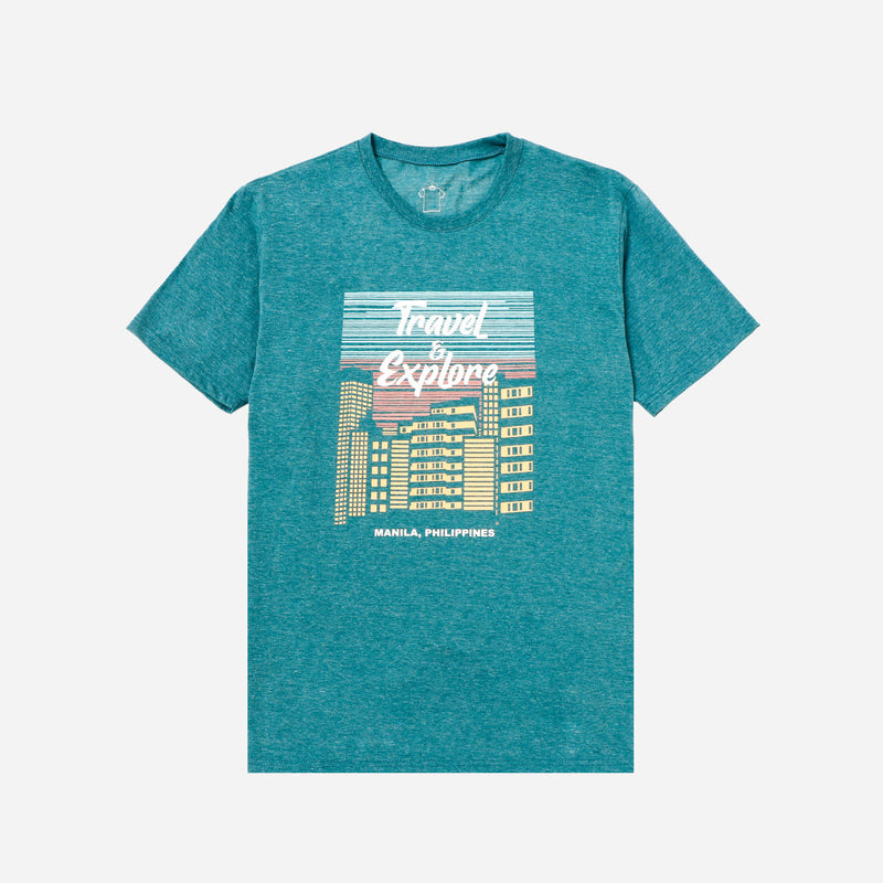 MENSCLRTSL/GREEN/M/NODIM KAMISA BY KULTURA MENS GRAPHIC TEE