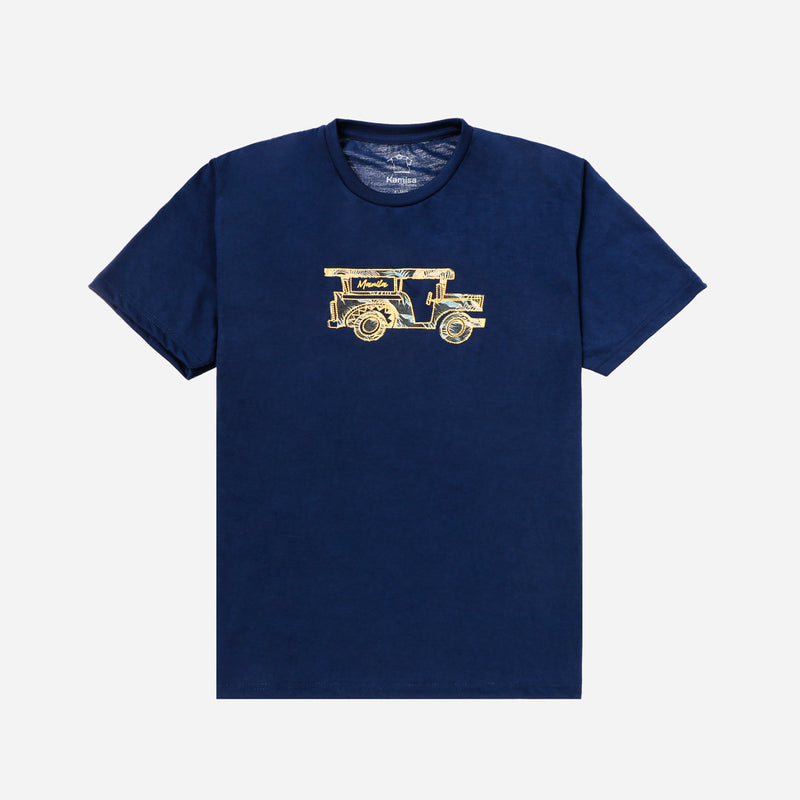 MENSCLRTSF/MIDNI/S/NODIM KAMISA BY KULTURA MENS GRAPHIC JEEP TEE