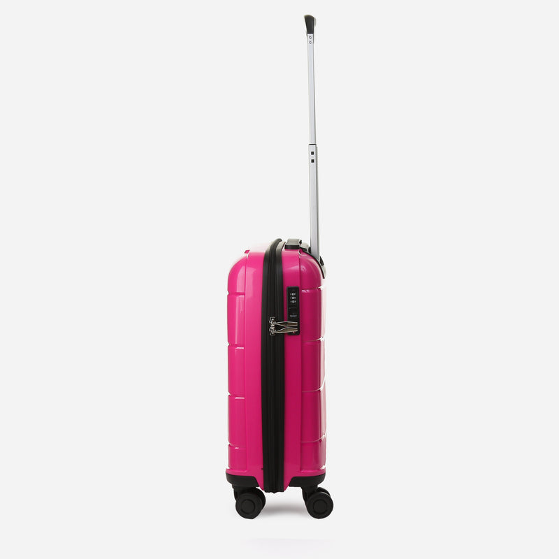 Travel Basic Chi 20-Inch Hard Case Luggage in Rose Pink