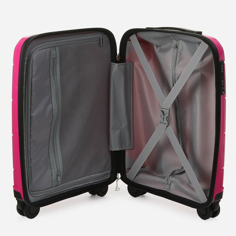 Travel Basic Chi 20-Inch Hard Case Luggage in Rose Pink