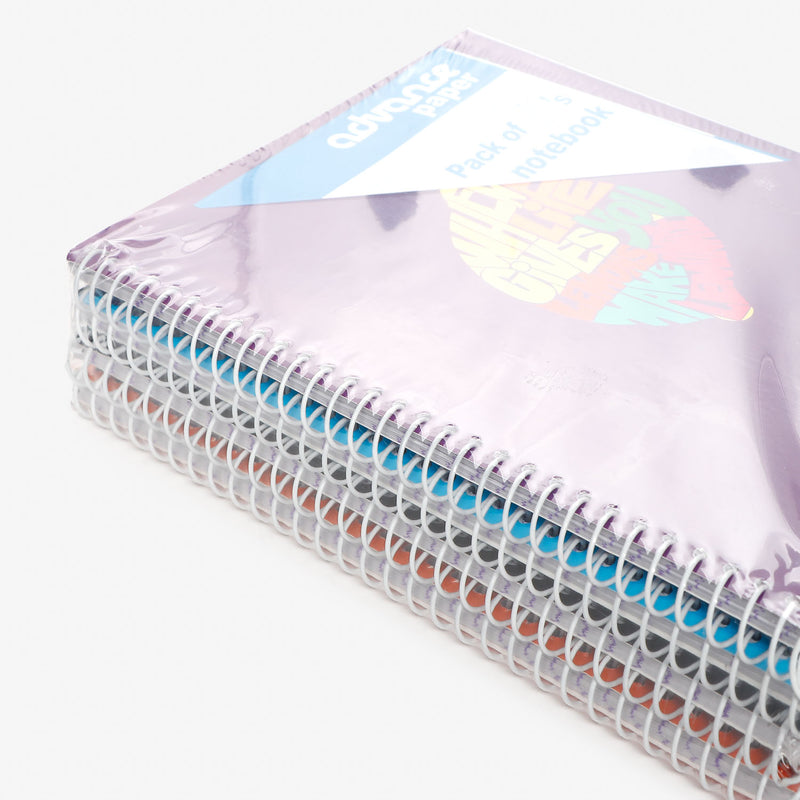 Advance 7-Pack Spiral Notebook Set with Plastic Jacket _ Colors of Life