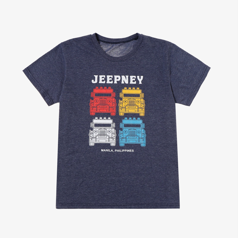 MENSCLRTSJ/BLUE/S/NODIM KAMISA BY KULTURA MENS JEEPNEY GRAPHIC TEE