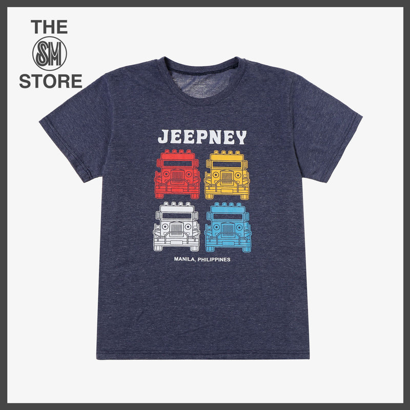 MENSCLRTSJ/BLUE/S/NODIM KAMISA BY KULTURA MENS JEEPNEY GRAPHIC TEE