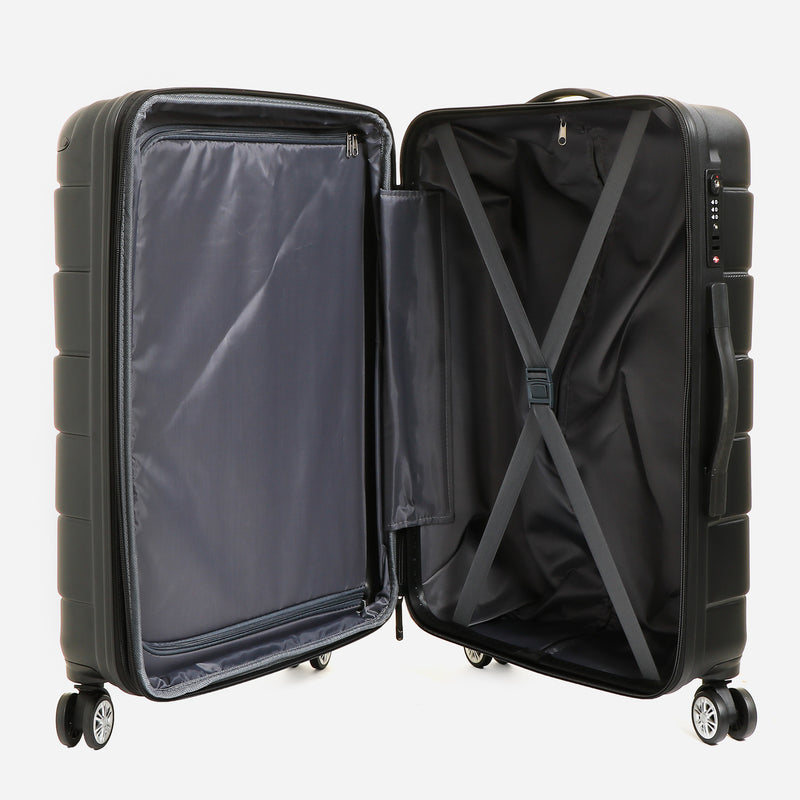 Travel Basic Argen 24-Inch Hard Case Luggage in Black