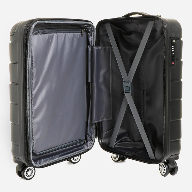 Travel Basic Argen 20-Inch Hard Case Luggage in Black