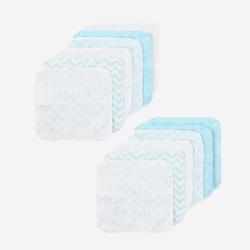 Bloom 12-Pack Washcloth Set 8x8in. _ Light Blue