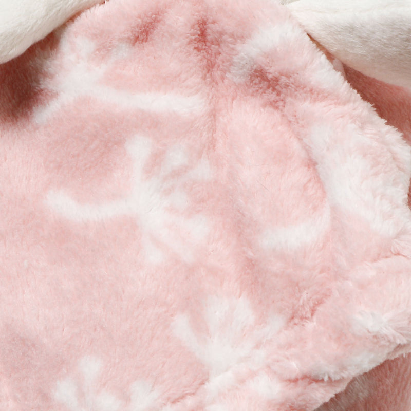 Bloom Fleece Blanket with Washcloth Toy 30x40in. _ Pink Bunny