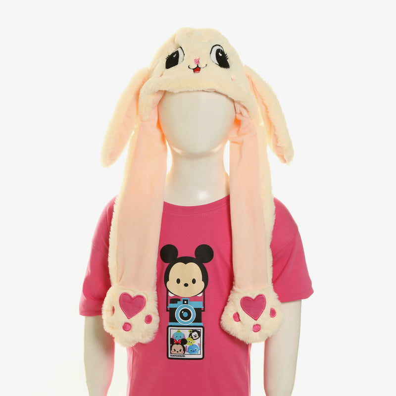 Toy Kingdom Cute Bunny Headgear with Moving Ears _ Peach