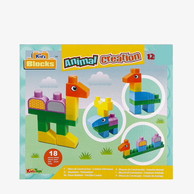 Toy Kingdom 18-Pack Animal Creation Building Blocks Set