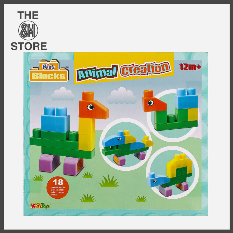 Toy Kingdom 18-Pack Animal Creation Building Blocks Set