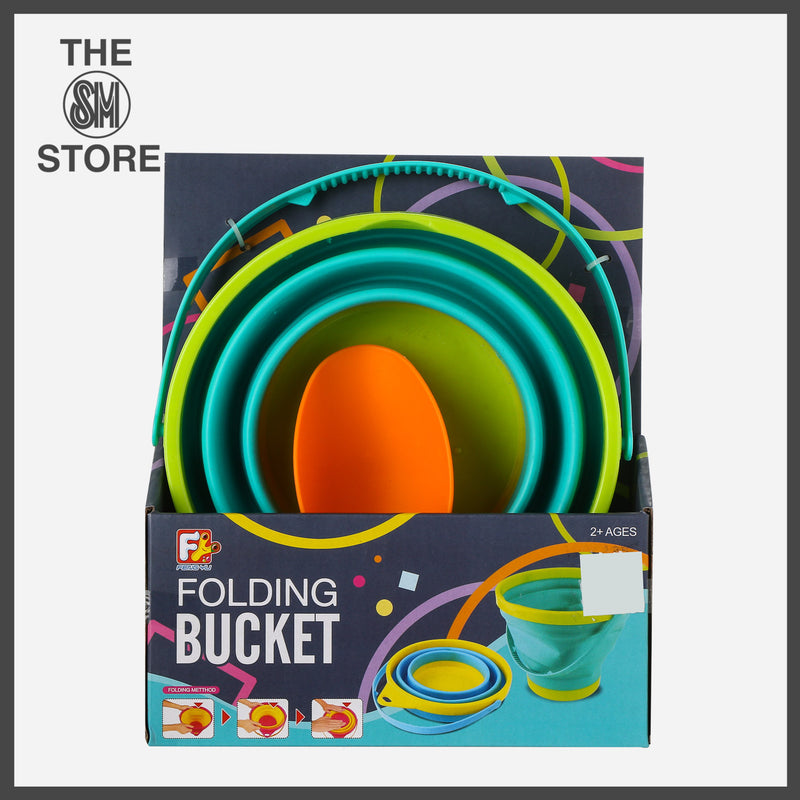 Toy Kingdom Folding Bucket with Shovel _ Green