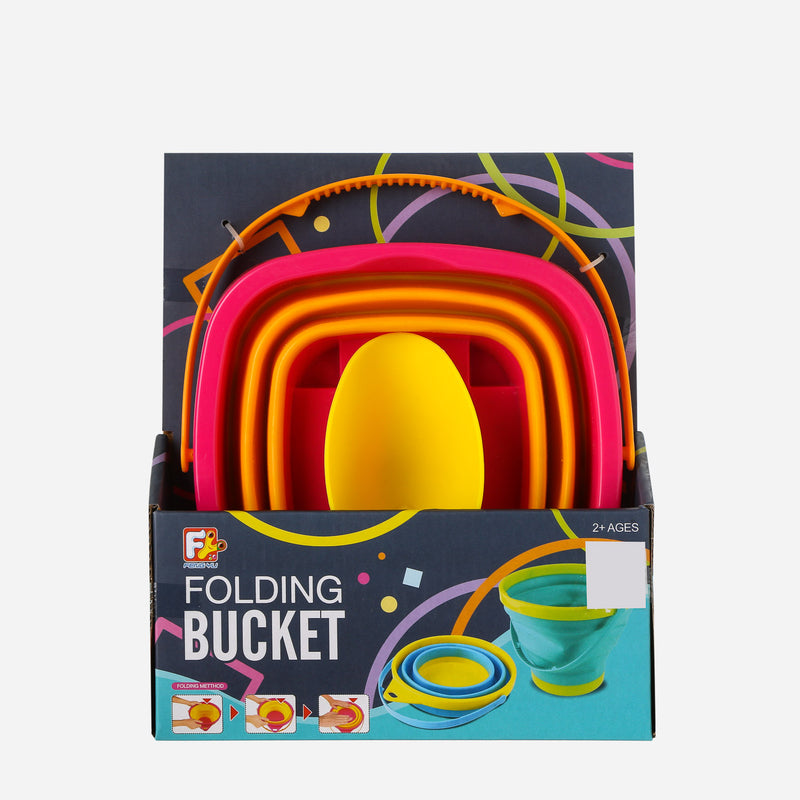 Toy Kingdom Folding Bucket with Shovel _ Pink