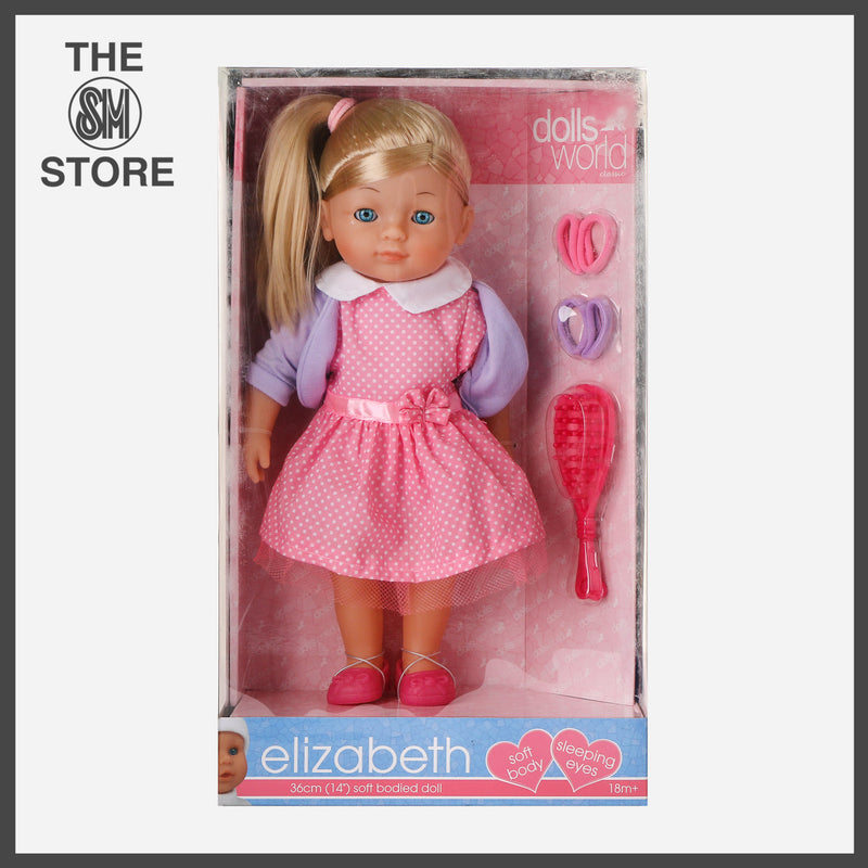 Toy Kingdom Dolls World Classic Elizabeth Soft Bodied Doll 14in.