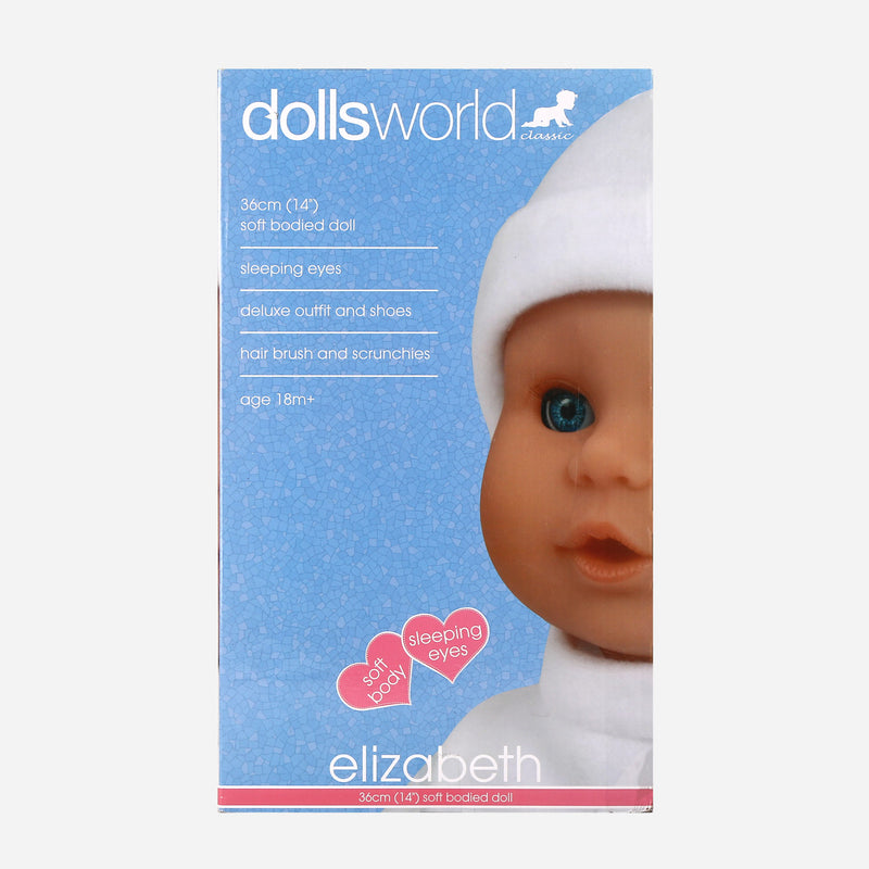 Toy Kingdom Dolls World Classic Elizabeth Soft Bodied Doll 14in.