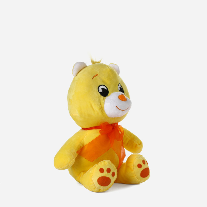 Toy Kingdom Happy Bear Plush 14in. _ Yellow