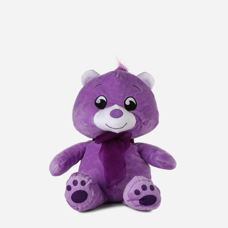 Toy Kingdom Happy Bear Plush 14in. _ Purple