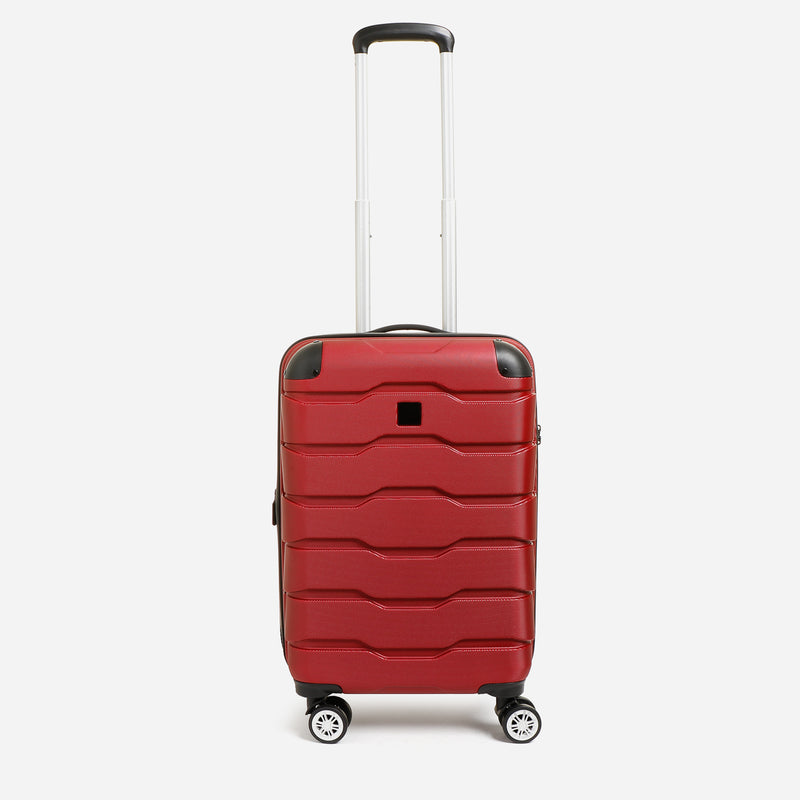 Travel Basic Argen 20-Inch Hard Case Luggage in Red