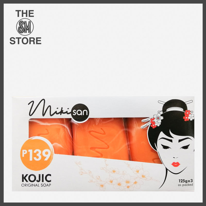 Miki San 3-Pack Kojic Original Bar Soap 125g